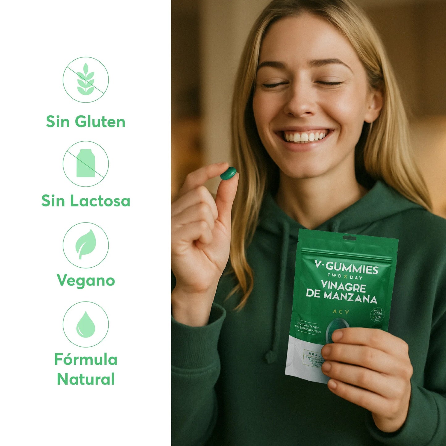 V-GUMMIES - Vinagre de manzana - BIYODE ENERGY